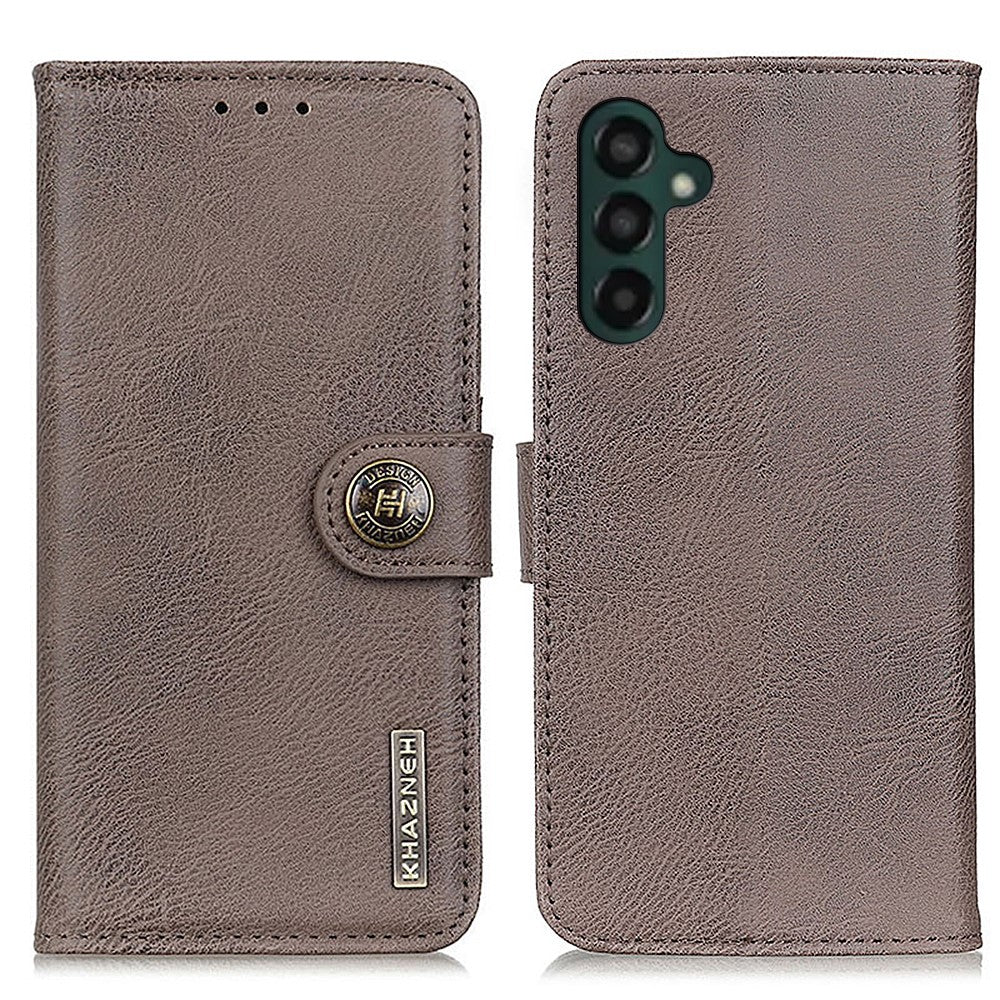 KHAZNEH For Samsung Galaxy A35 5G Leather Cases Stand Cowhide Texture Phone Cover Wallet