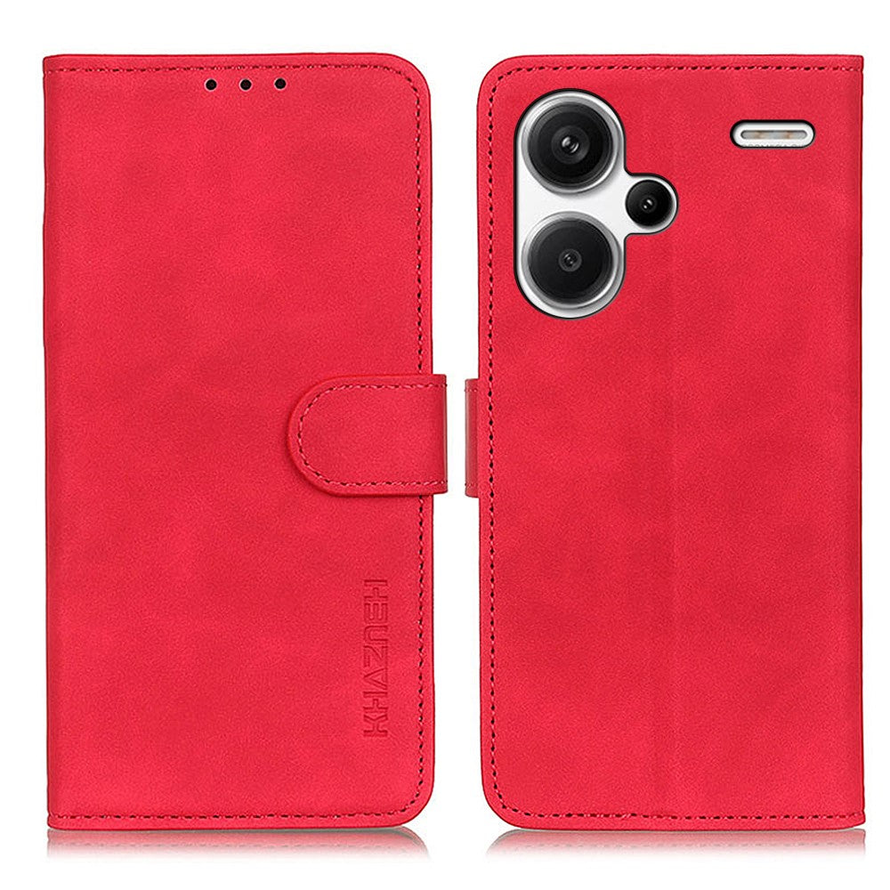 KHAZNEH För Xiaomi Redmi Note 13 Pro+ 5G Stativskal PU Läder Retro Mobilskal