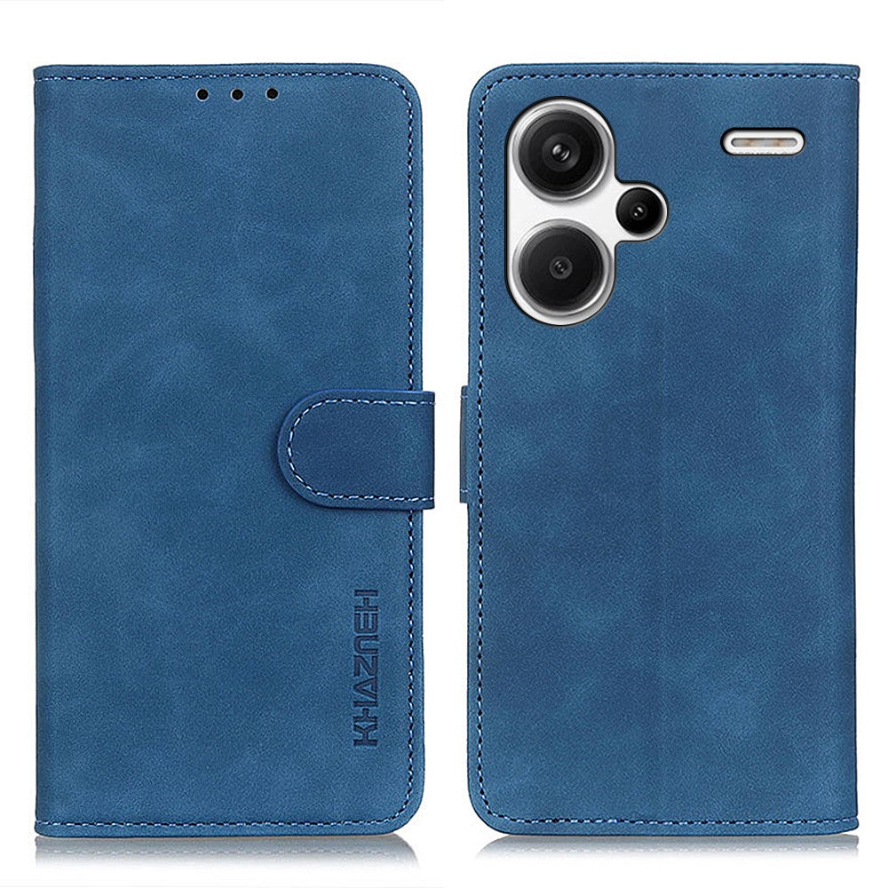 KHAZNEH For Xiaomi Redmi Note 13 Pro+ 5G Stand Case PU Leather Retro Cell Phone Cover