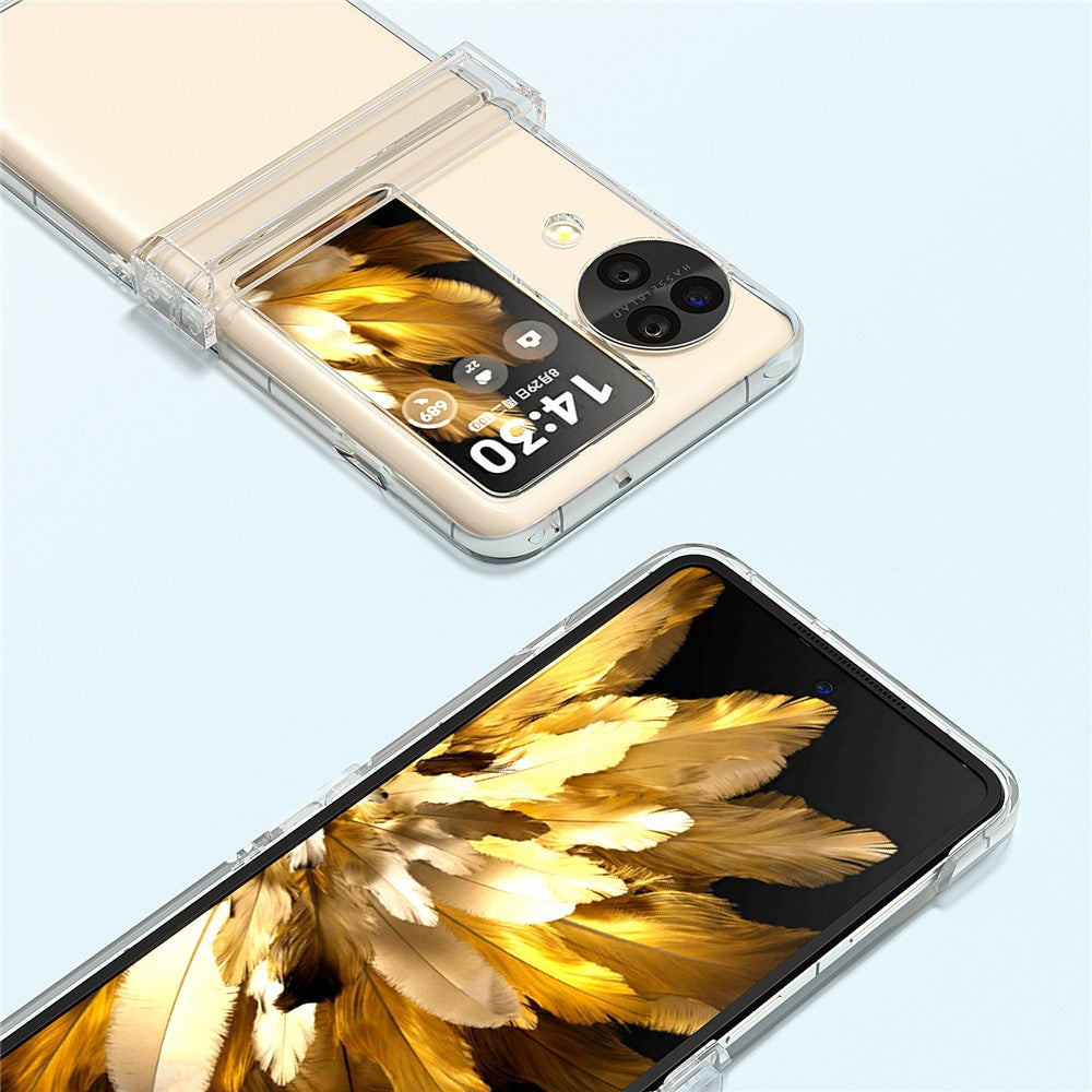 For Oppo Find N3 Flip 5G Clear PC Phone Case Hinge Protection Back Cover