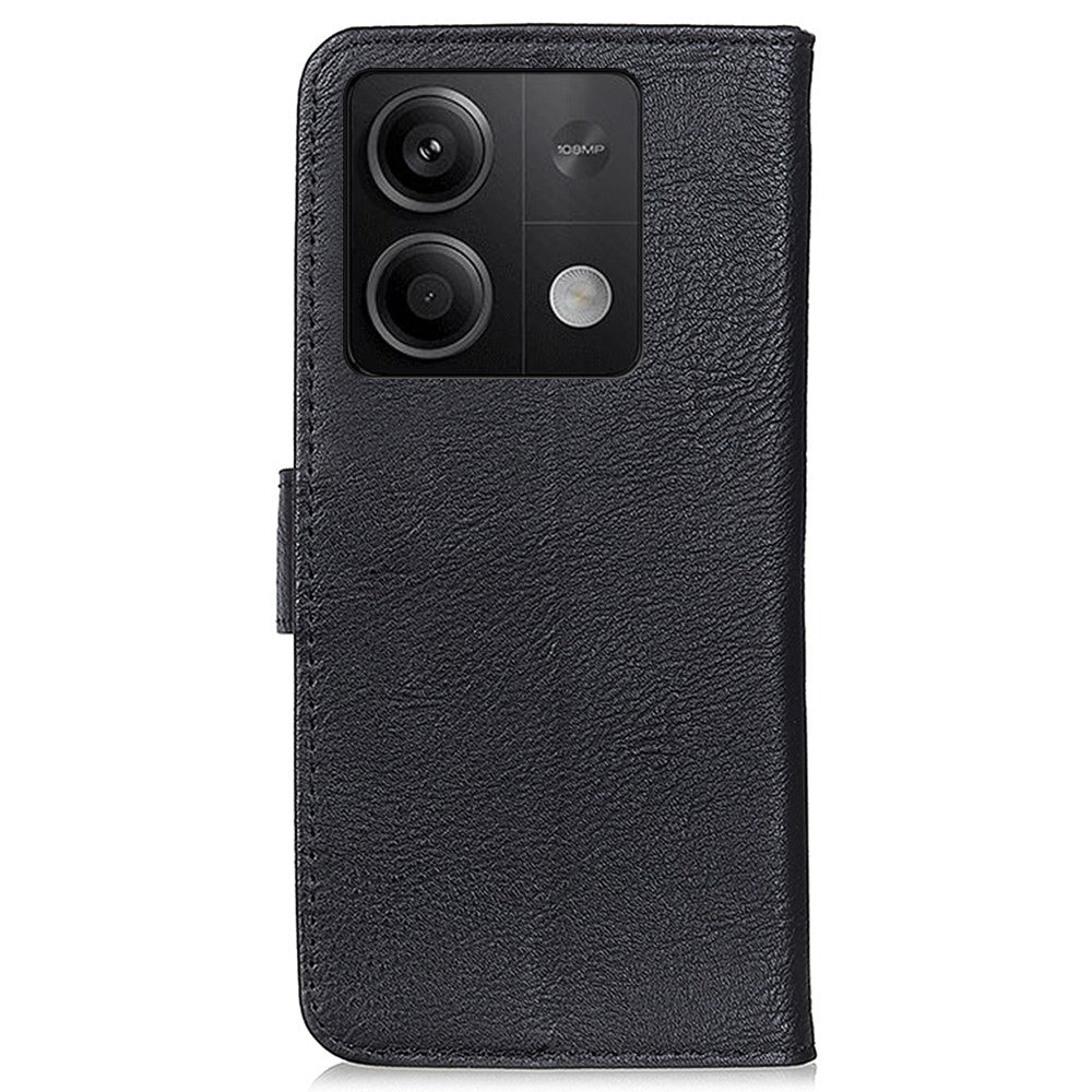 KHAZNEH For Xiaomi Redmi Note 13 5G Cowhide Texture Case Leather Phone Wallet Cover