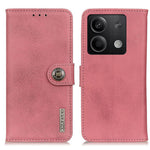 KHAZNEH For Xiaomi Redmi Note 13 5G Cowhide Texture Case Leather Phone Wallet Cover