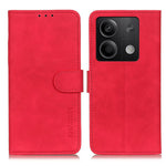 KHAZNEH Skal För Xiaomi Redmi Note 13 5G Retro PU Läder Smartmobil Stativfodral