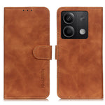 KHAZNEH For Xiaomi Redmi Note 13 5G Case Retro PU Leather Smart Phone Stand Cover