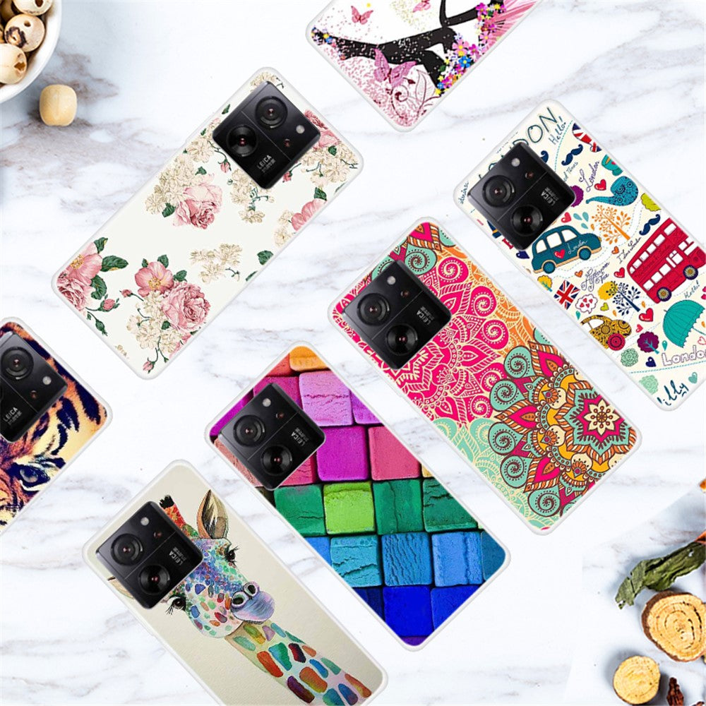 For Xiaomi Redmi K60 Ultra  /  13T  /  13T Pro TPU Case Pattern Printing Phone Back Cover