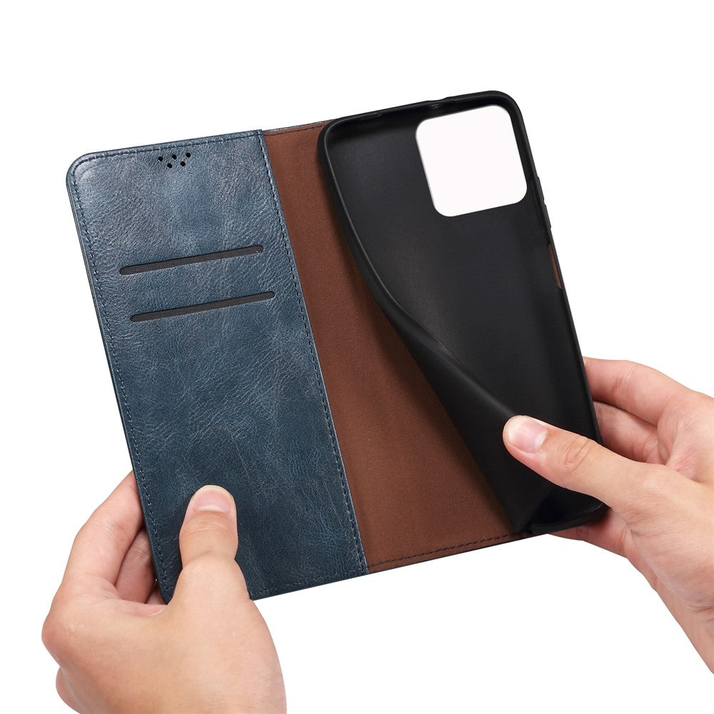 For Xiaomi Redmi K70E 5G / Poco X6 Pro 5G Leather Case Wallet Waxy Crazy Horse Texture Stand Cover