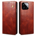 For Xiaomi Redmi K70E 5G / Poco X6 Pro 5G Leather Case Wallet Waxy Crazy Horse Texture Stand Cover