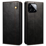 For Xiaomi Redmi K70E 5G / Poco X6 Pro 5G Leather Case Wallet Waxy Crazy Horse Texture Stand Cover