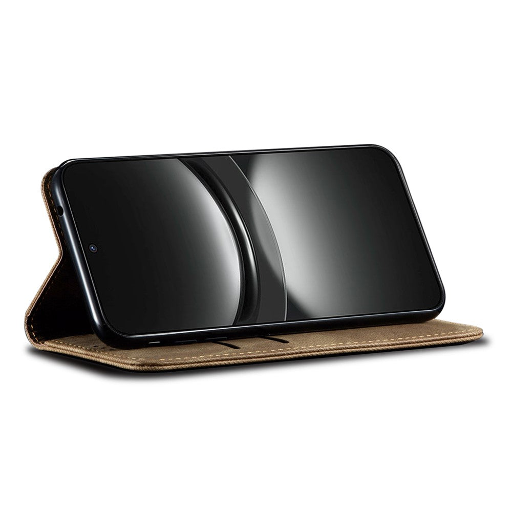 Huawei Nova 12 Pro 5G / Nova 12 Ultra 5G-cover med kortholder, pung, denimstof, PU-læder og stativ