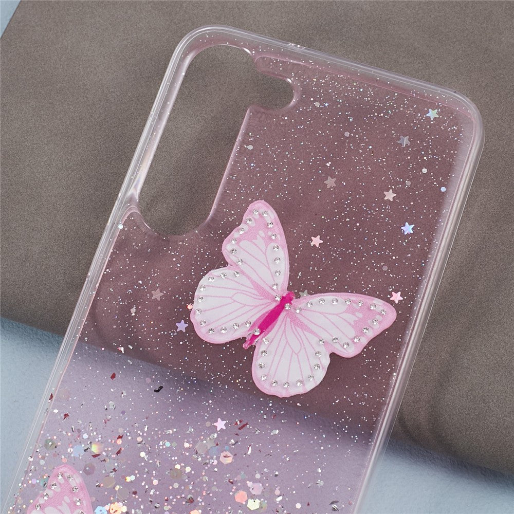 AW-serien för Samsung Galaxy S24+ skal stort bakre linshål TPU+PVC-skyddsfodral