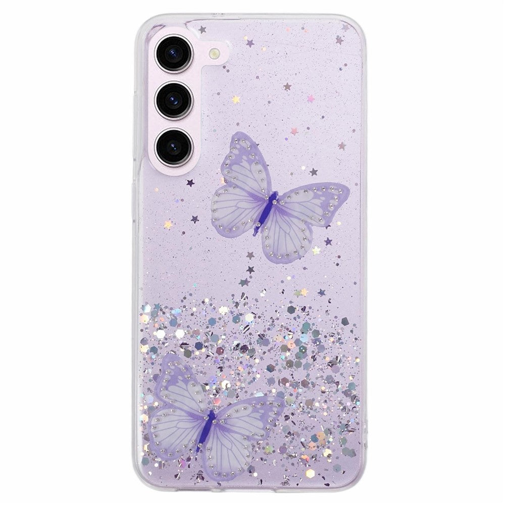 AW-serien för Samsung Galaxy S24+ skal stort bakre linshål TPU+PVC-skyddsfodral