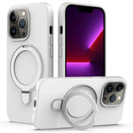 Magnetiskt skal för iPhone 13 Pro Max, ringstativ, PC + silikonmobilskal