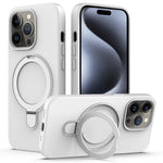 For iPhone 15 Pro Magnetic Case Ring Kickstand Anti-drop Phone Cover