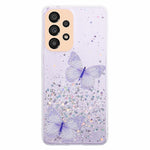 AW Series For Samsung Galaxy A32 4G (EU Version) Sparkle Epoxy Case TPU+PVC Big Rear Lens Hole Phone Cover