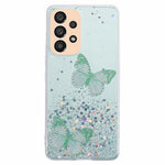 AW Series For Samsung Galaxy A32 5G / M32 5G Cell Phone Case Butterfly Decor Sparkle Epoxy Cover with Big Rear Lens Hole
