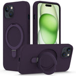 For iPhone 15 Plus Magnetic Case Compatible with MagSafe Phone Kickstand Cover