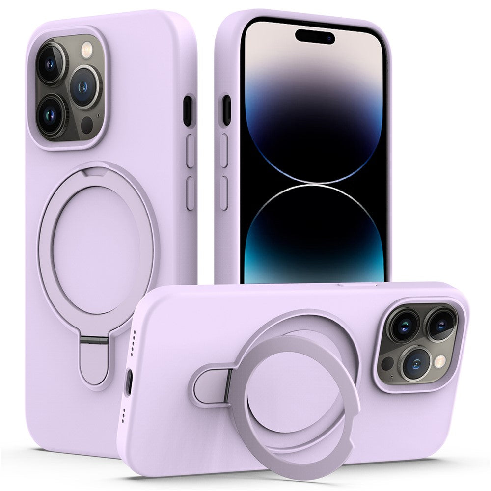 Til iPhone 14 Pro Max Kickstand Cover PC + Silikone Cover Kompatibel med MagSafe