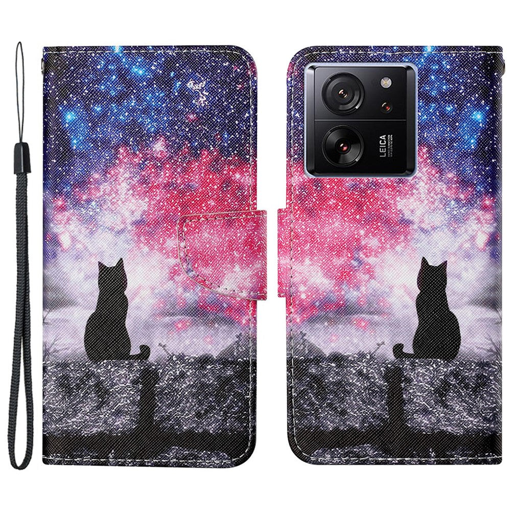 For Xiaomi 13T / 13T Pro / Redmi K60 Ultra Cell Phone Case PU Leather Cross Texture Stand Cover