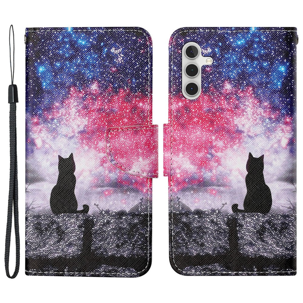 For Samsung Galaxy S25 / S24 Case PU Leather Pattern Printing Wallet Stand Phone Cover