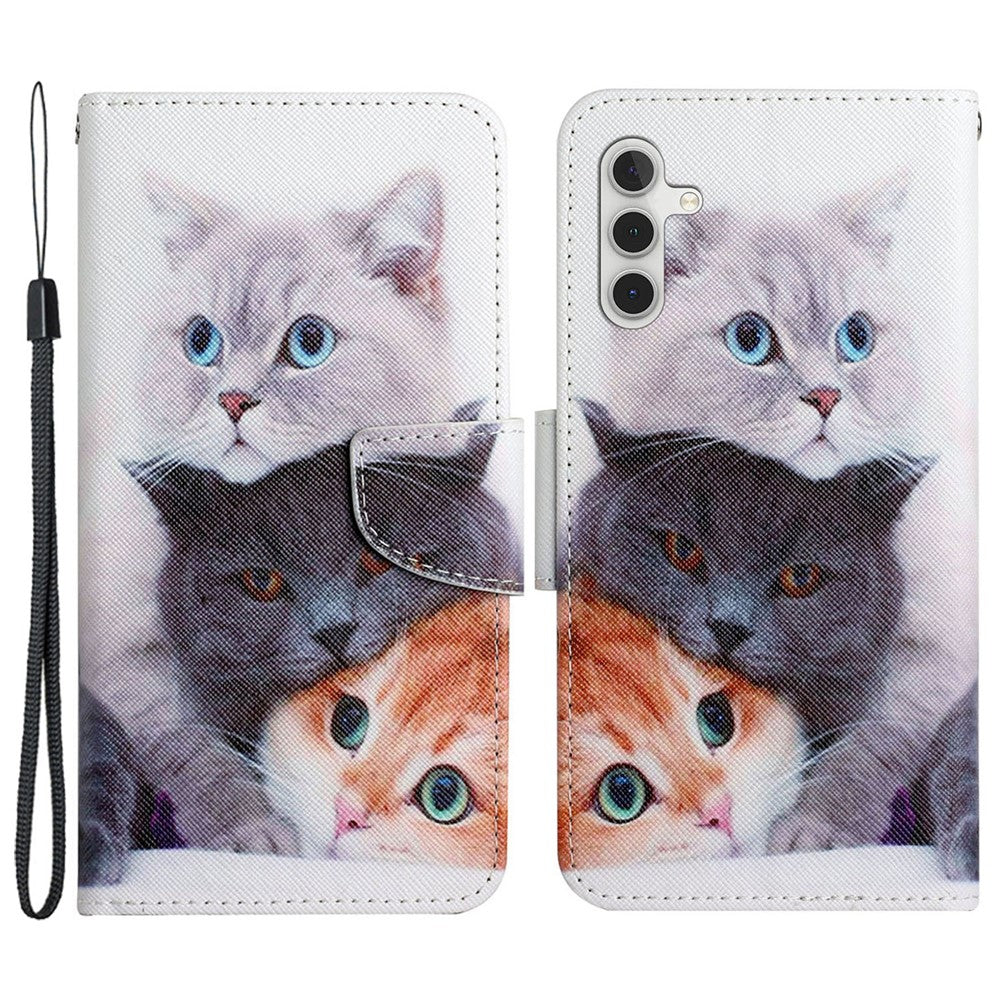 For Samsung Galaxy S25 / S24 Case PU Leather Pattern Printing Wallet Stand Phone Cover