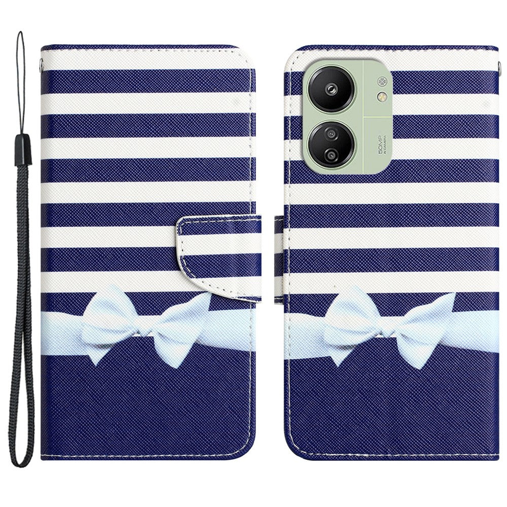 For Xiaomi Redmi 13C 4G / 5G / 13R 5G / Poco M6 5G / Poco C65 4G Case Pattern Printing Wallet Stand Leather Cover
