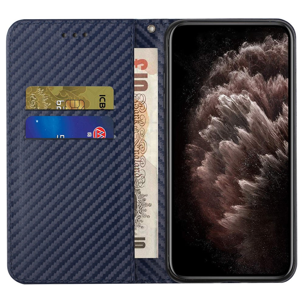 For Samsung Galaxy A15 5G Wallet Case Carbon Fiber Texture Leather Phone Cover