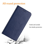 For Samsung Galaxy A15 5G Wallet Case Carbon Fiber Texture Leather Phone Cover
