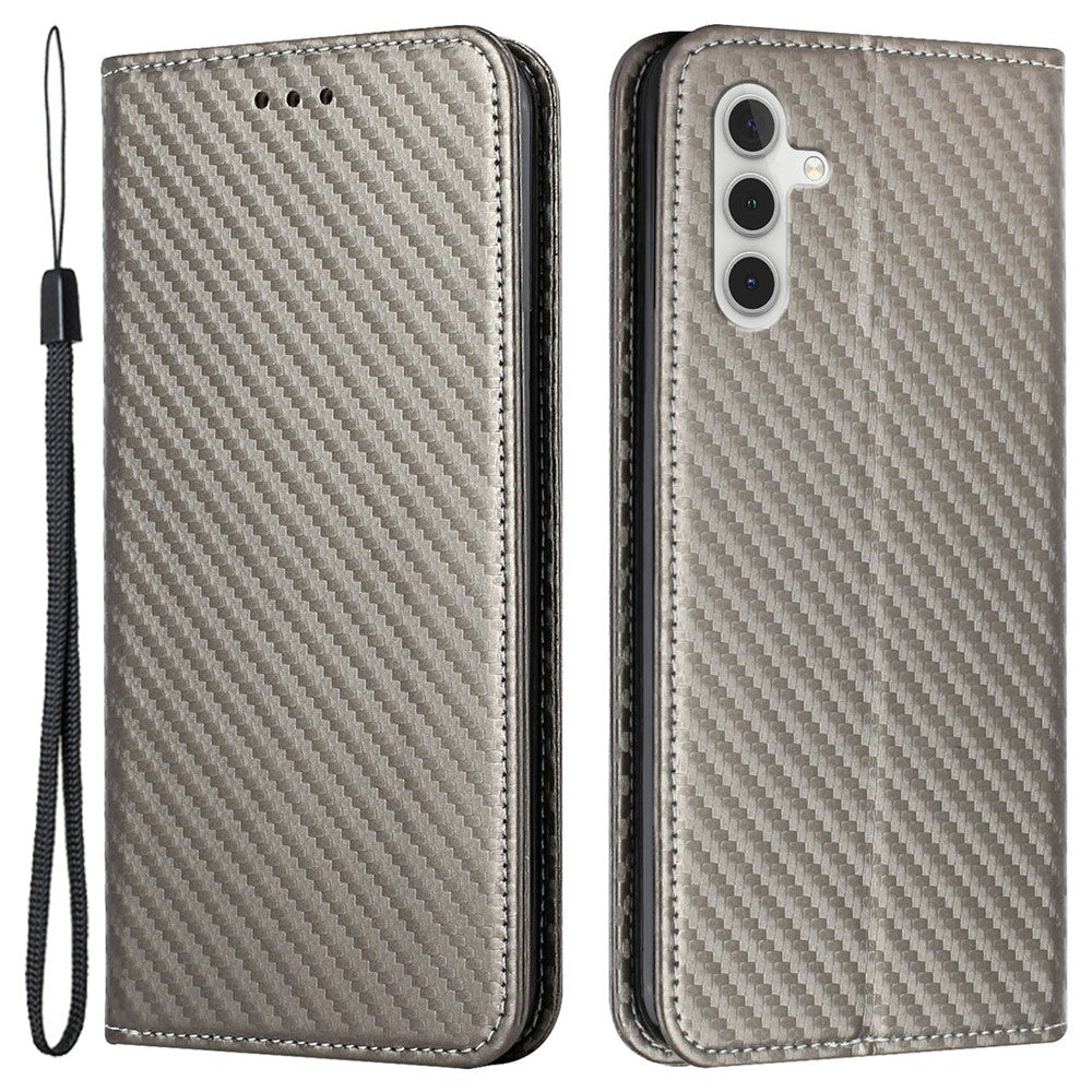 For Samsung Galaxy A15 5G Wallet Case Carbon Fiber Texture Leather Phone Cover