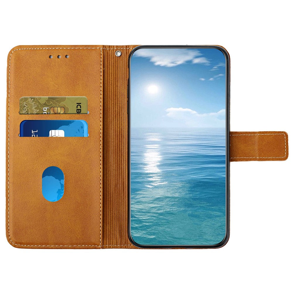 Til Samsung Galaxy A15 5G Cover Ensfarvet Pung Læder Telefoncover