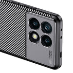 Xiaomi Redmi K70E 5G / Poco X6 Pro 5G TPU-mobilskal Kolfibertextur Fingeravtrycksskyddande fodral