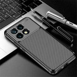 Xiaomi Redmi K70E 5G / Poco X6 Pro 5G TPU-mobilskal Kolfibertextur Fingeravtrycksskyddande fodral