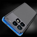 Xiaomi Redmi K70E 5G / Poco X6 Pro 5G TPU-mobilskal Kolfibertextur Fingeravtrycksskyddande fodral
