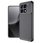 Xiaomi Redmi K70E 5G / Poco X6 Pro 5G TPU-mobilskal Kolfibertextur Fingeravtrycksskyddande fodral