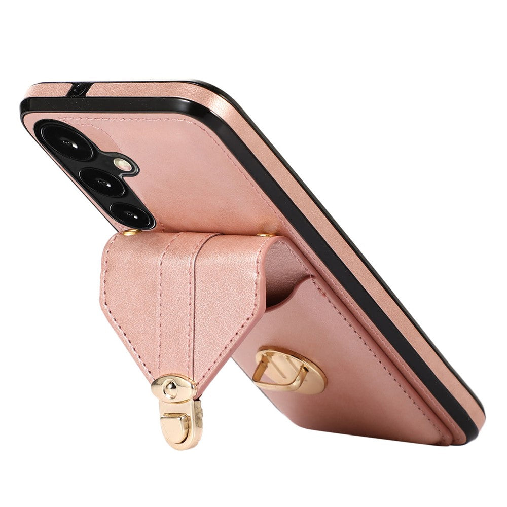 For Samsung Galaxy A15 5G Case Phone Pouch Shoulder Bag Card Holder PU Leather+TPU Cover
