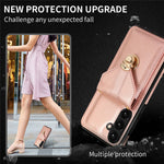 For Samsung Galaxy A15 5G Case Phone Pouch Shoulder Bag Card Holder PU Leather+TPU Cover