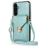 For Samsung Galaxy A15 5G Case Phone Pouch Shoulder Bag Card Holder PU Leather+TPU Cover