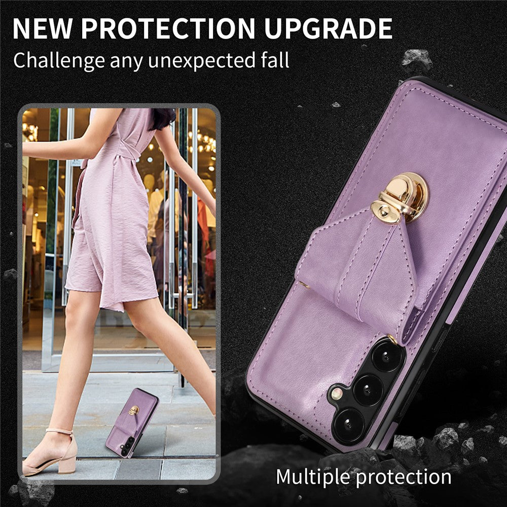 Samsung Galaxy A14 5G / 4G-skal Stötsäkert mobilfodral Korthållare PU-läder+TPU mobilskal