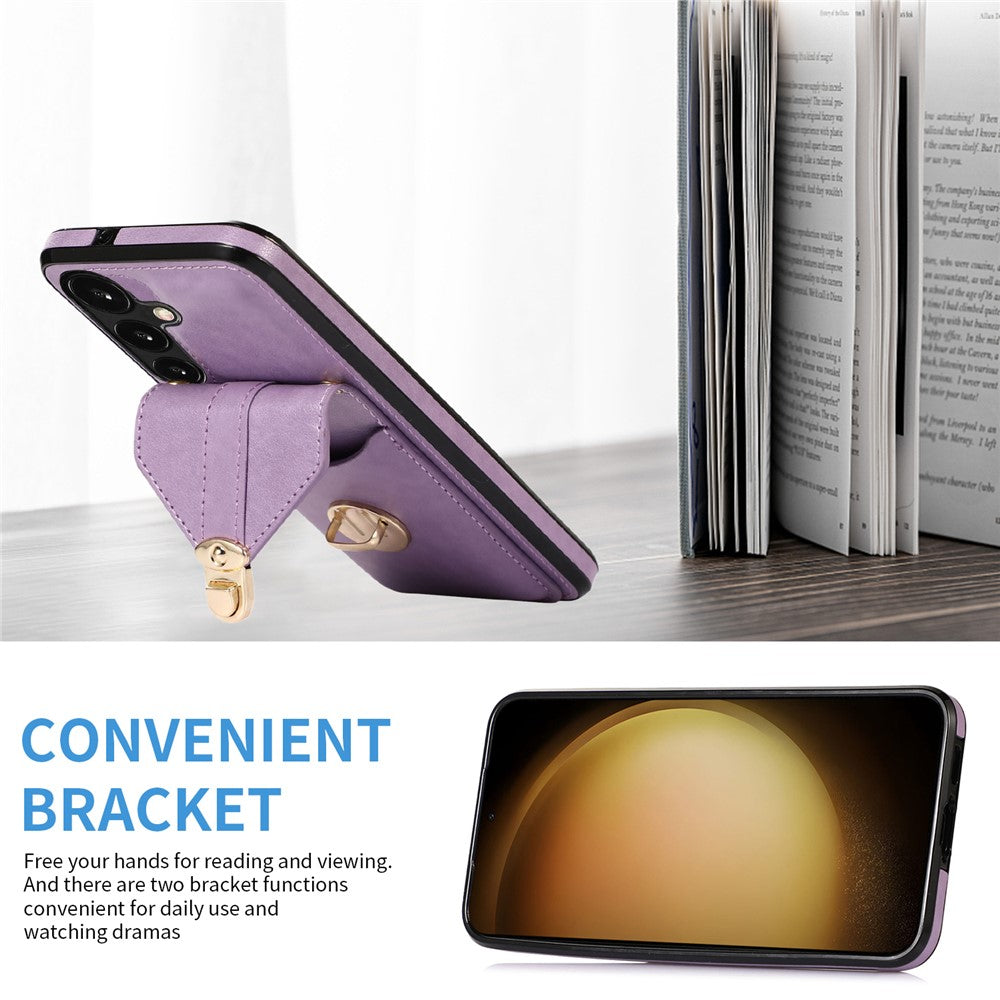 Samsung Galaxy A14 5G / 4G-skal Stötsäkert mobilfodral Korthållare PU-läder+TPU mobilskal