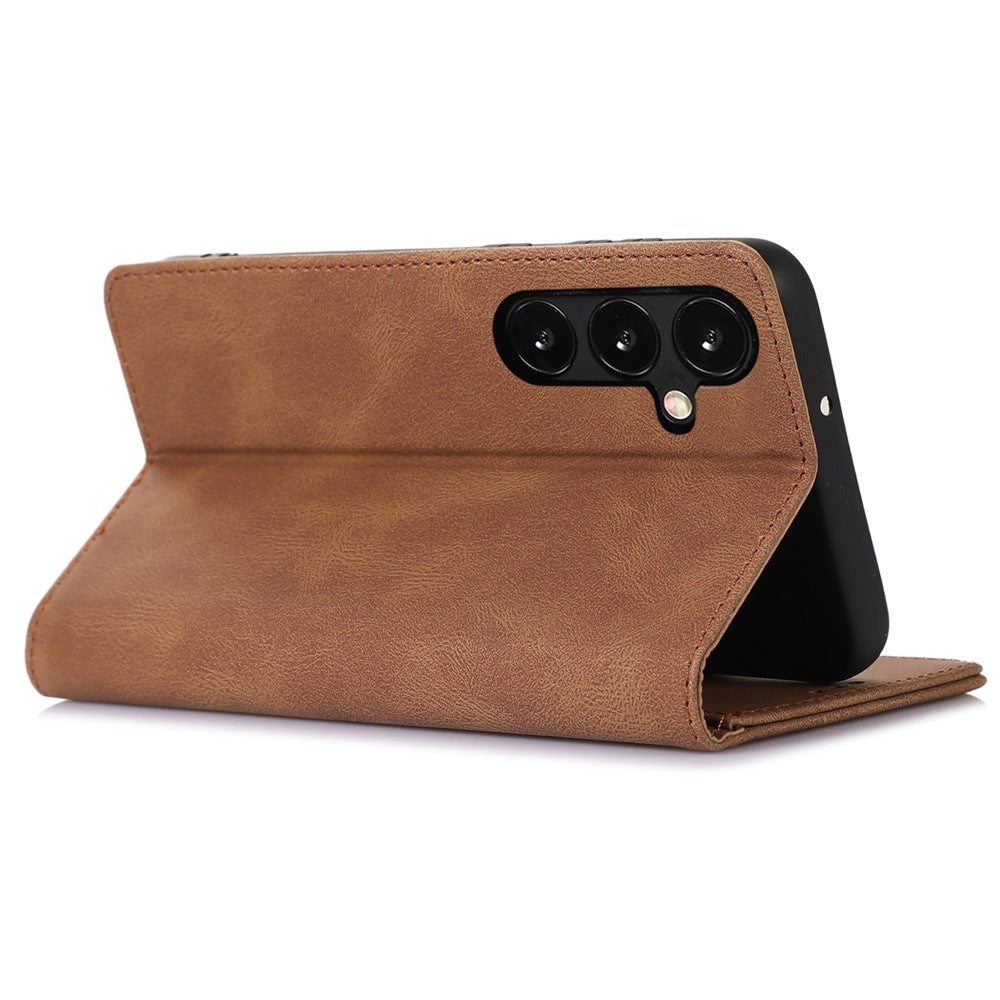 PU Leather Phone Case for Samsung Galaxy A15 5G / 4G Magnetic Stand Wallet Cell Phone Cover