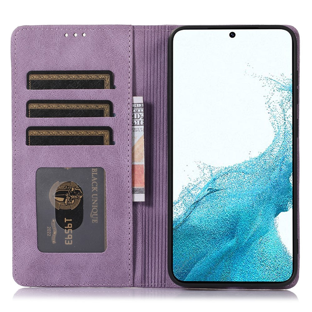 Samsung Galaxy A34 5G Dammtät Skal Magnetiskt Stativ PU Läder mobilskal Plånbok