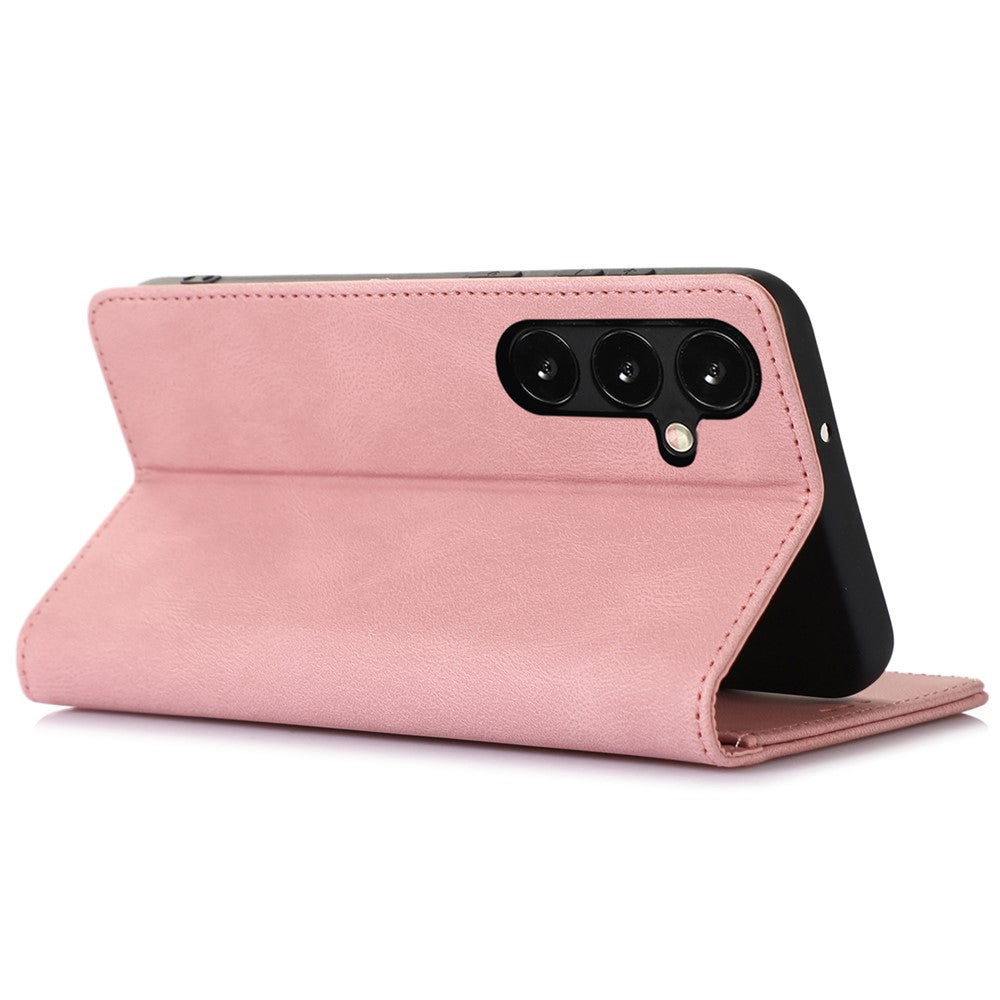 Stand Wallet Cover for Samsung Galaxy A25 5G (Global) (161.0 x 76.5 x 8.3mm) Case Leather Magnetic Phone Shell