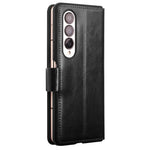 QIALINO For Samsung Galaxy Z Fold4 5G Genuine Cow Leather Case Wallet Magnetic Phone Cover