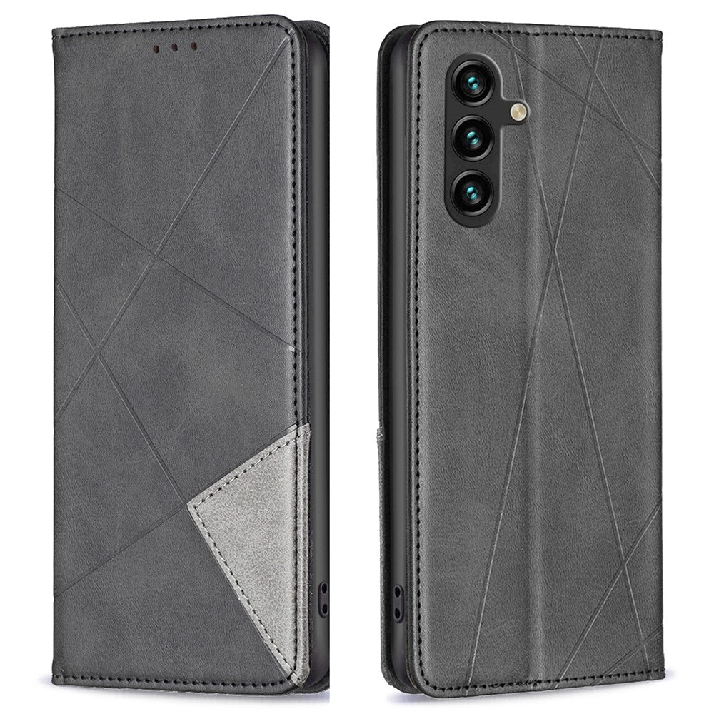 For Samsung Galaxy A55 5G Case Anti-Scratch Card Holder Magnetic PU Leather Cover