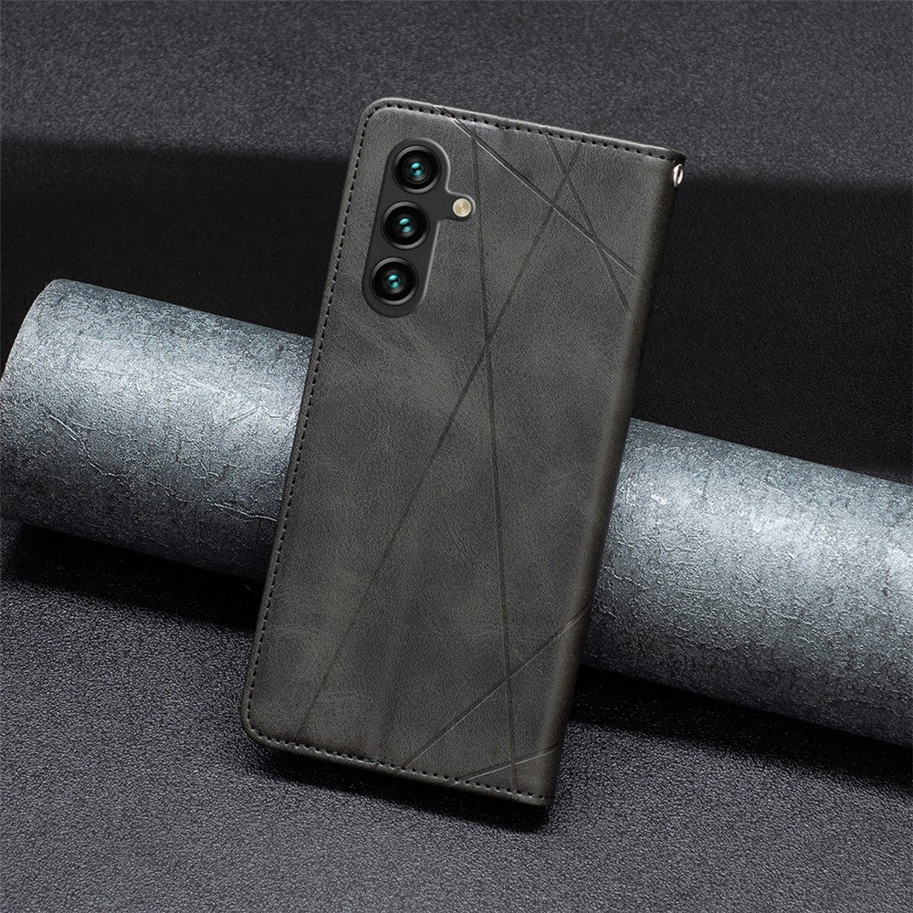 For Samsung Galaxy A55 5G Case Anti-Scratch Card Holder Magnetic PU Leather Cover