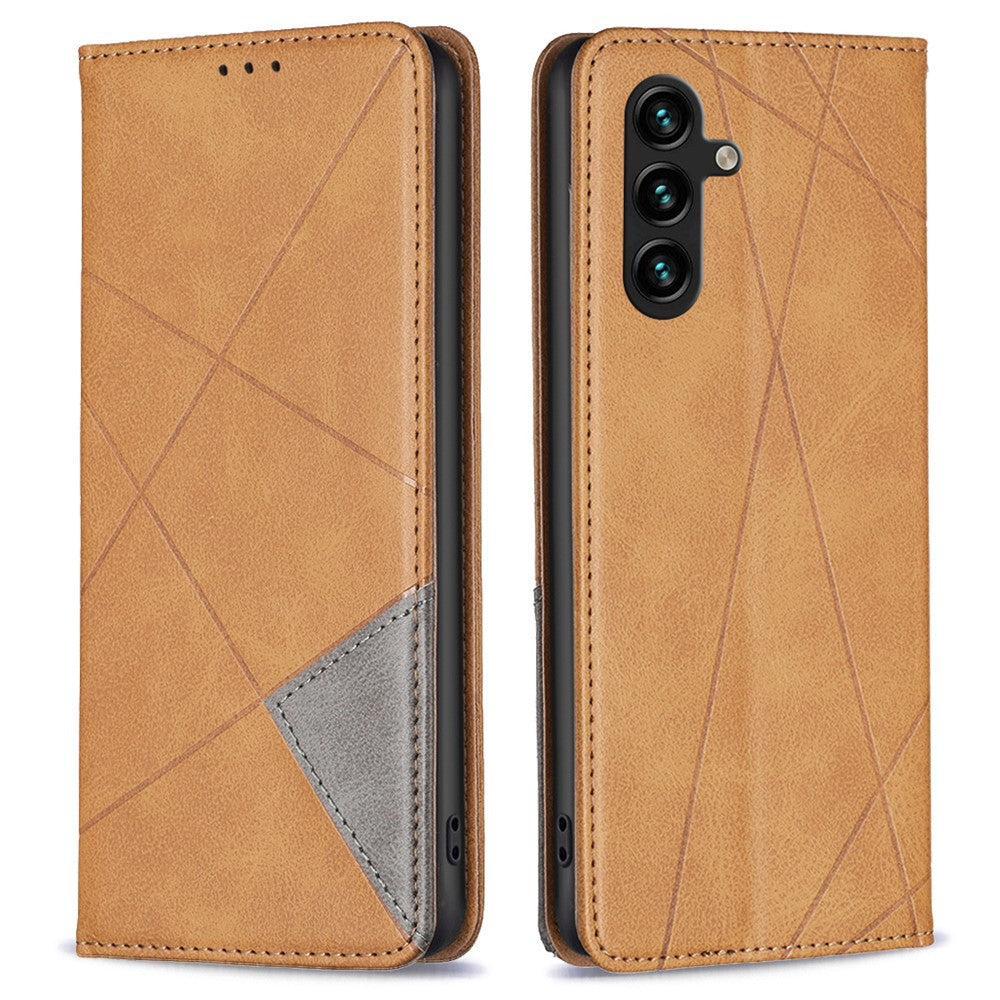 For Samsung Galaxy A55 5G Case Anti-Scratch Card Holder Magnetic PU Leather Cover