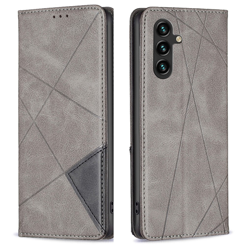 For Samsung Galaxy A55 5G Case Anti-Scratch Card Holder Magnetic PU Leather Cover