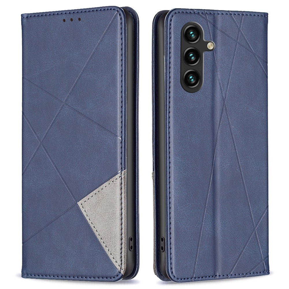 For Samsung Galaxy A55 5G Case Anti-Scratch Card Holder Magnetic PU Leather Cover