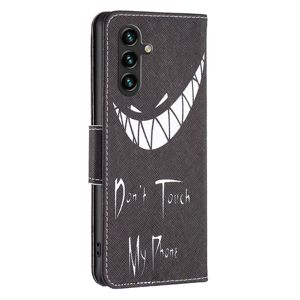 Til Samsung Galaxy A55 5G PU-læder flip cover med mønsterprint