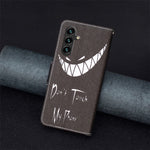 Til Samsung Galaxy A55 5G PU-læder flip cover med mønsterprint