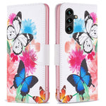 Til Samsung Galaxy A55 5G PU-læder flip cover med mønsterprint